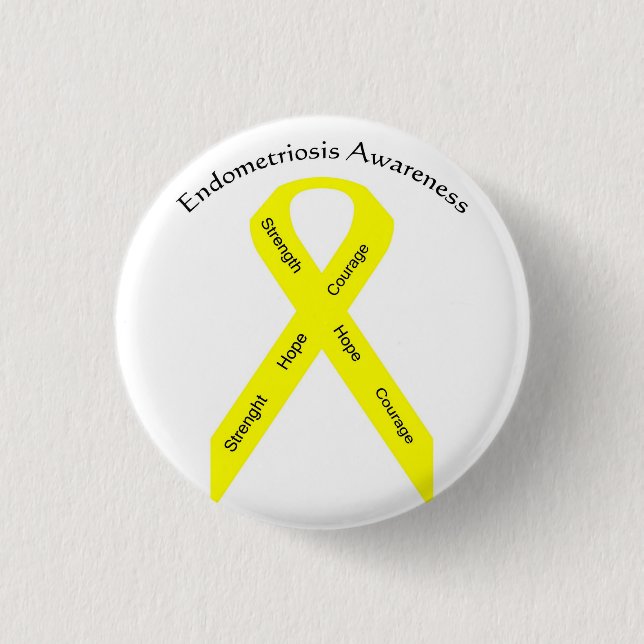 Badge Rond 2,50 Cm Bouton--Conscience Endo (Devant)