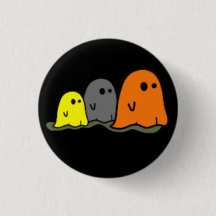 Badge Rond 2,50 Cm Bouton Coupe Fantômes Halloween