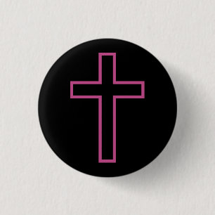 Badge Rond 2,50 Cm Bouton croisé