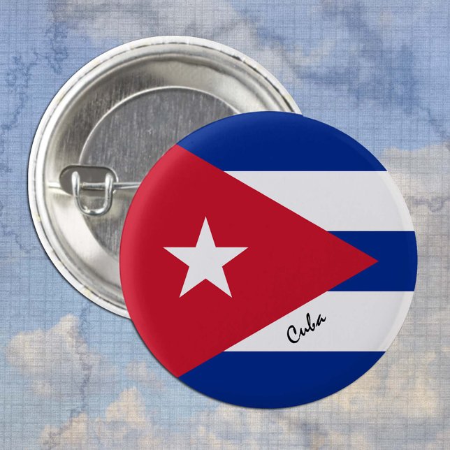 Badge Rond 2,50 Cm Bouton Cuba, mode Drapeau Cubain patriotique (Créateur téléchargé)