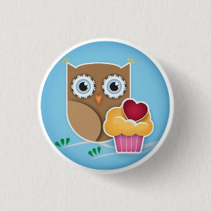 Badge Rond 2,50 Cm Bouton Cupcake