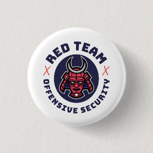 Badge Rond 2,50 Cm Bouton Cybersécurité de l'équipe rouge