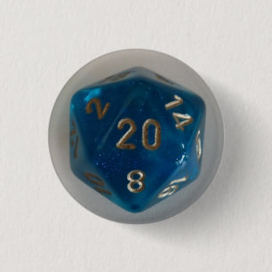 Badge Rond 2,50 Cm Bouton D20