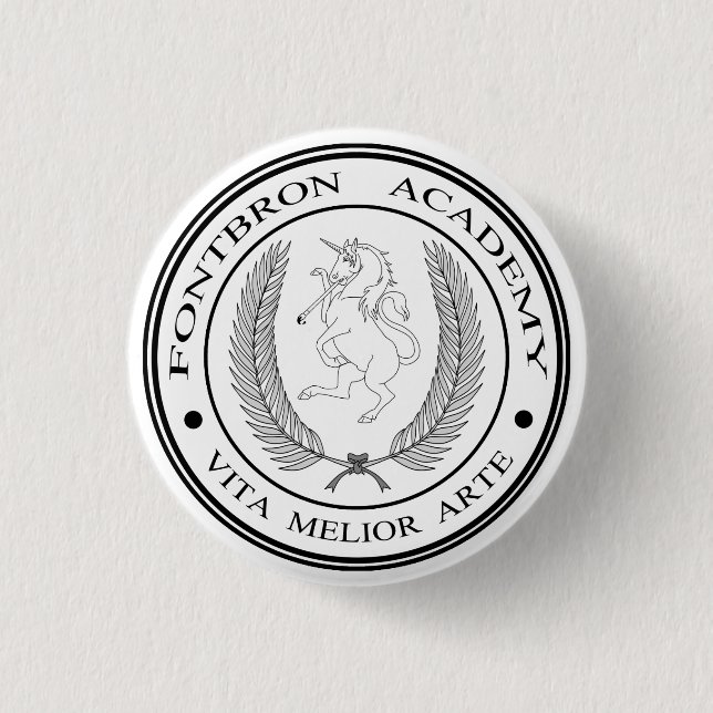 Badge Rond 2,50 Cm Bouton d'académie de Fontbron (Devant)