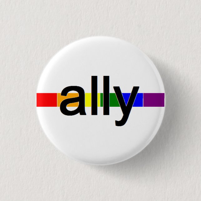 Badge Rond 2,50 Cm bouton d'allié (Devant)