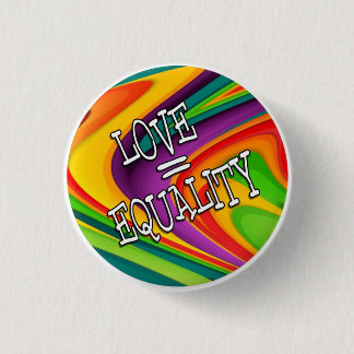 Badge Rond 2,50 Cm Bouton d'amour = d'égalité