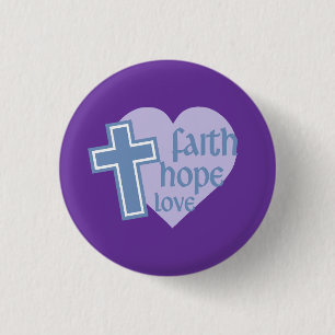 Badge Rond 2,50 Cm Bouton d'amour d'espoir de foi