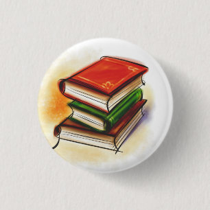 Badge Rond 2,50 Cm bouton d'amoureux des livres