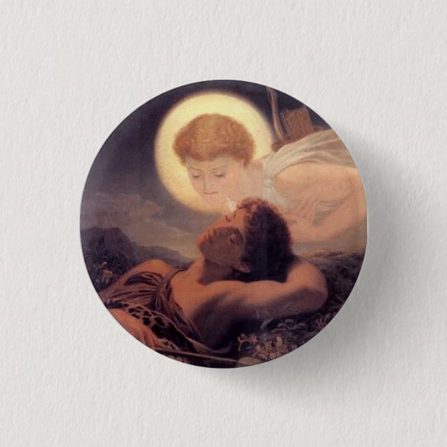 Badge Rond 2,50 Cm Bouton d'ange gardien ! (Devant)