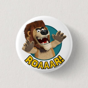 Badge Rond 2,50 Cm Bouton d'animal de lion de bande dessinée