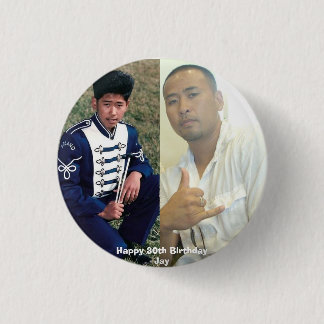 Badge Rond 2,50 Cm Bouton d'anniversaire - customisé