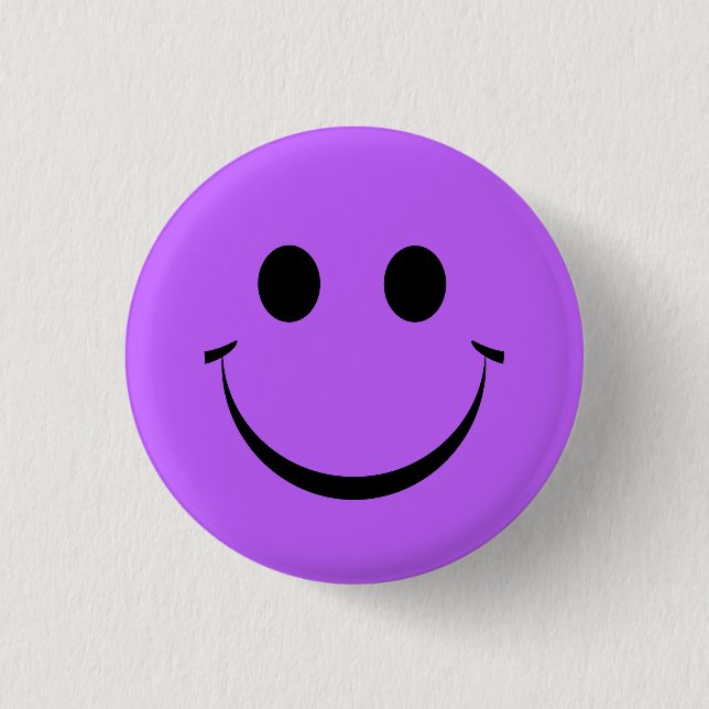 Badge Rond 2,50 Cm Bouton d'anniversaire mignon violet joyeux (Devant)