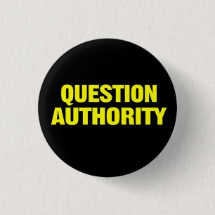Badge Rond 2,50 Cm Bouton d'autorité de question