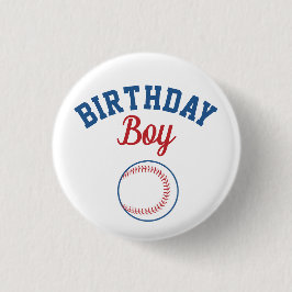Badge Rond 2,50 Cm Bouton de baseball Birthday Boy
