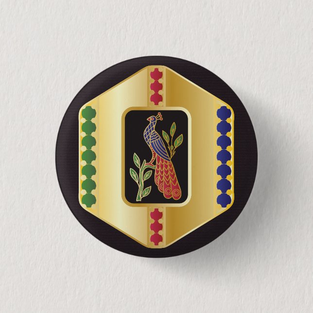 Badge Rond 2,50 Cm Bouton de bijoux Mah Jongg (Devant)