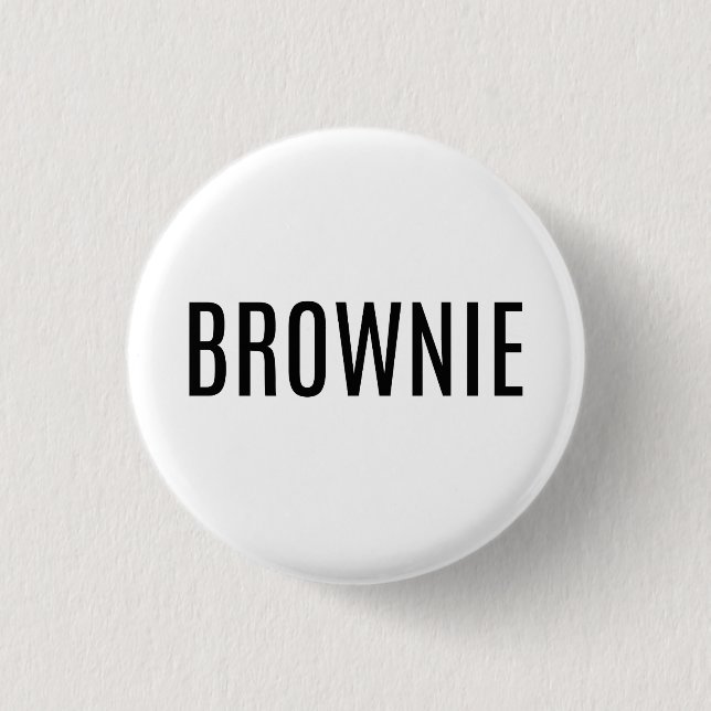 Badge Rond 2,50 Cm Bouton de "brownie" (Devant)