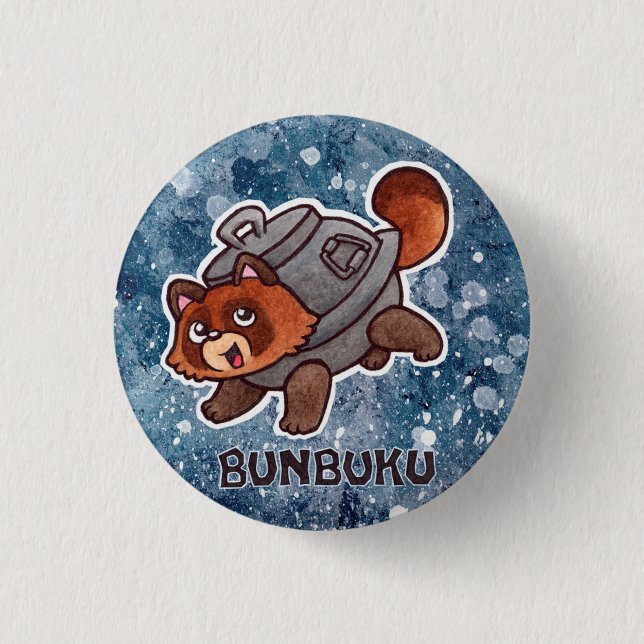 Badge Rond 2,50 Cm Bouton de Bunbuku (Devant)