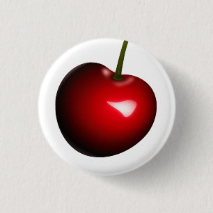 Badge Rond 2,50 Cm Bouton de cadeau de cerise sucrée rouge - Choisiss
