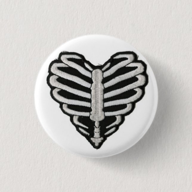Badge Rond 2,50 Cm Bouton de cage thoracique (Devant)