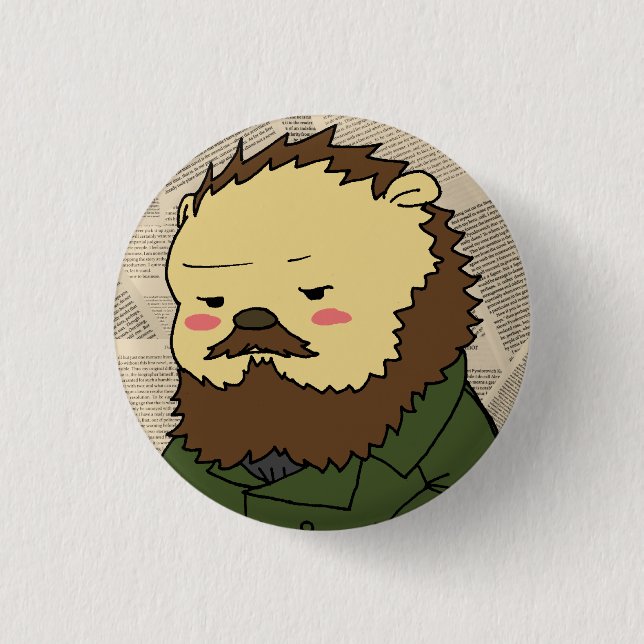 Badge Rond 2,50 Cm Bouton de camée de Dostoevsky (Devant)