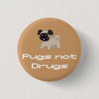 Badge Rond 2,50 Cm Bouton de carlin de pixel