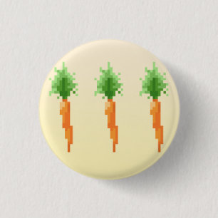 Badge Rond 2,50 Cm bouton de carotte de 8 bits