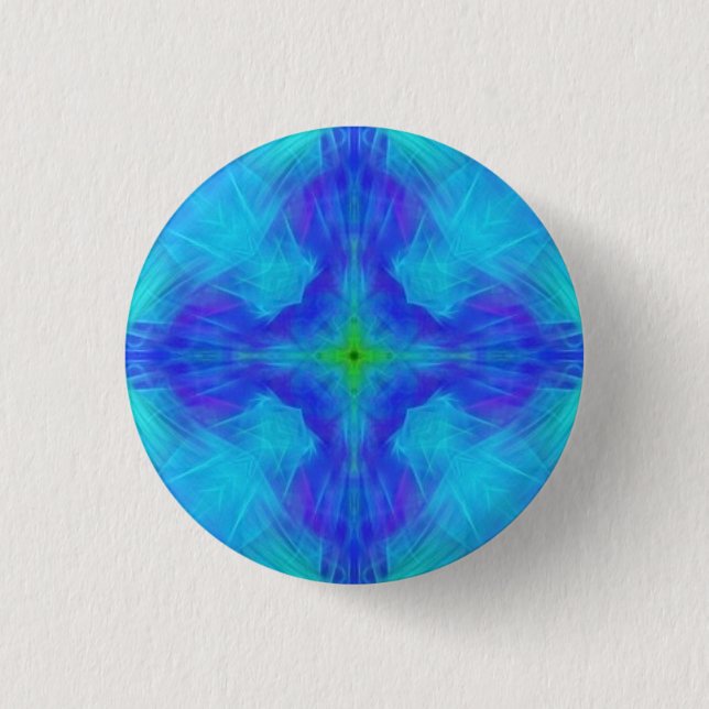 Badge Rond 2,50 Cm Bouton de Chesed Qabalah (Devant)