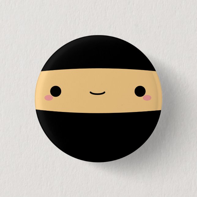 Badge Rond 2,50 Cm Bouton de Chibi Ninja (Devant)