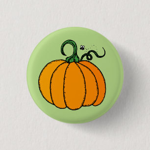 Badge Rond 2,50 Cm Bouton de citrouille