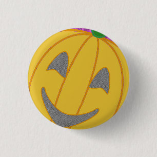 Badge Rond 2,50 Cm Bouton de citrouille moderne
