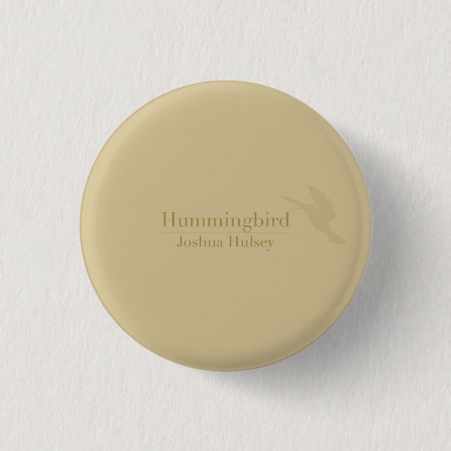 Badge Rond 2,50 Cm Bouton de colibri (Devant)