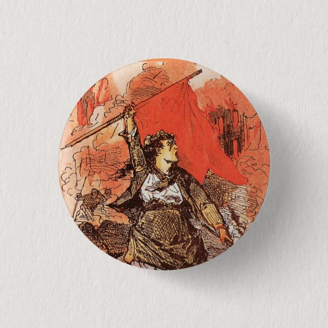 Badge Rond 2,50 Cm Bouton de commune de Paris (Devant)