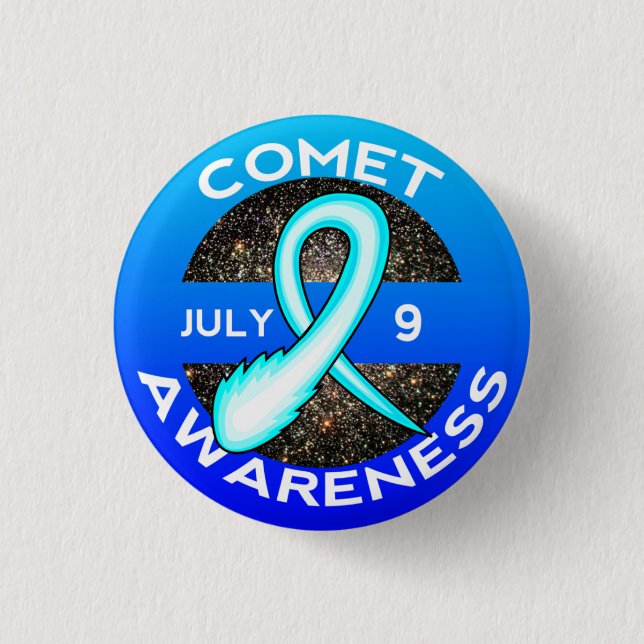 Badge Rond 2,50 Cm Bouton de conscience de comète (Devant)