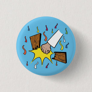 Badge Rond 2,50 Cm Bouton de côtelette de karaté
