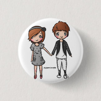 Badge Rond 2,50 Cm Bouton de couples d'Adams