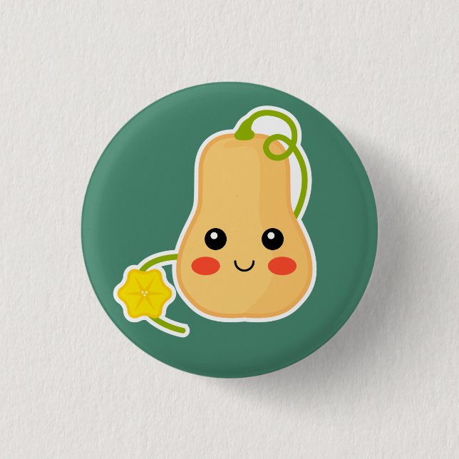 Badge Rond 2,50 Cm Bouton de courge de Butternut (Devant)