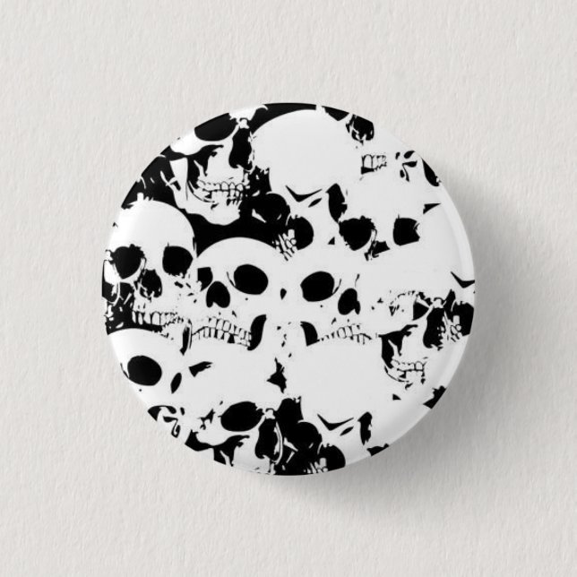 Badge Rond 2,50 Cm Bouton de crâne (Devant)