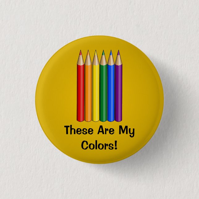 Badge Rond 2,50 Cm Bouton de crayons Rainbow pride (Devant)