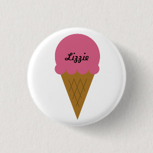 Badge Rond 2,50 Cm Bouton de crème glacée