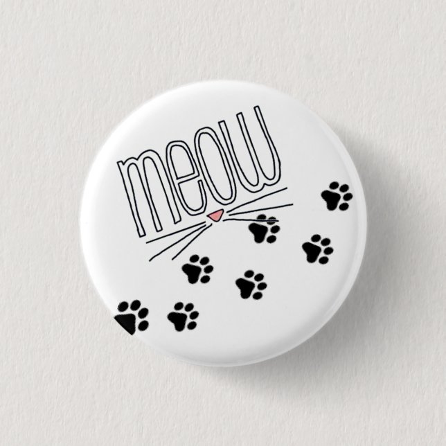 Badge Rond 2,50 Cm bouton de ~ de meow (Devant)