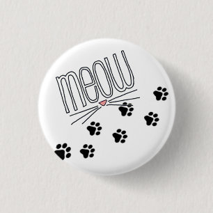 Badge Rond 2,50 Cm bouton de ~ de meow