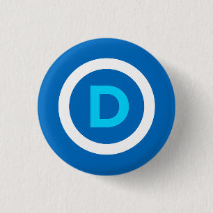 Badge Rond 2,50 Cm Bouton de Démocrate