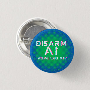 Badge Rond 2,50 Cm Bouton de désarmement de l'IA