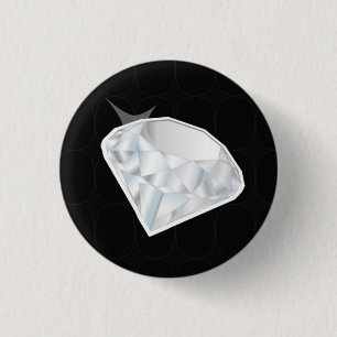 Badge Rond 2,50 Cm Bouton de diamant