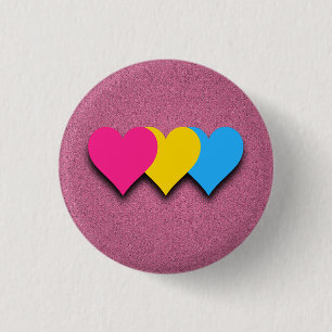 Badge Rond 2,50 Cm Bouton de drapeau de Pansexuality