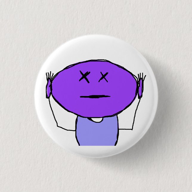 Badge Rond 2,50 Cm Bouton de écoute (Devant)