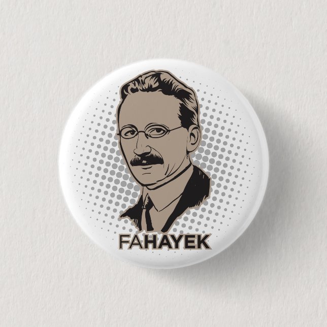 Badge Rond 2,50 Cm Bouton de fa Hayek (Devant)