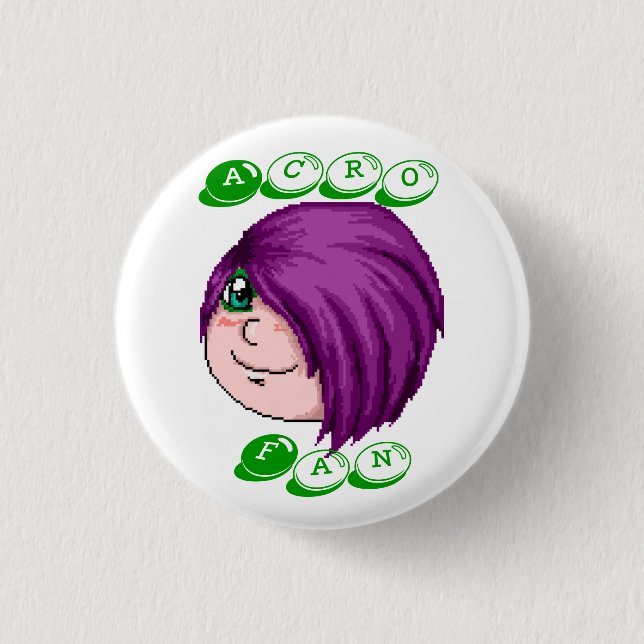 Badge Rond 2,50 Cm Bouton de fan d'Acro (Devant)