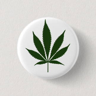 Badge Rond 2,50 Cm Bouton de feuille du pot W01
