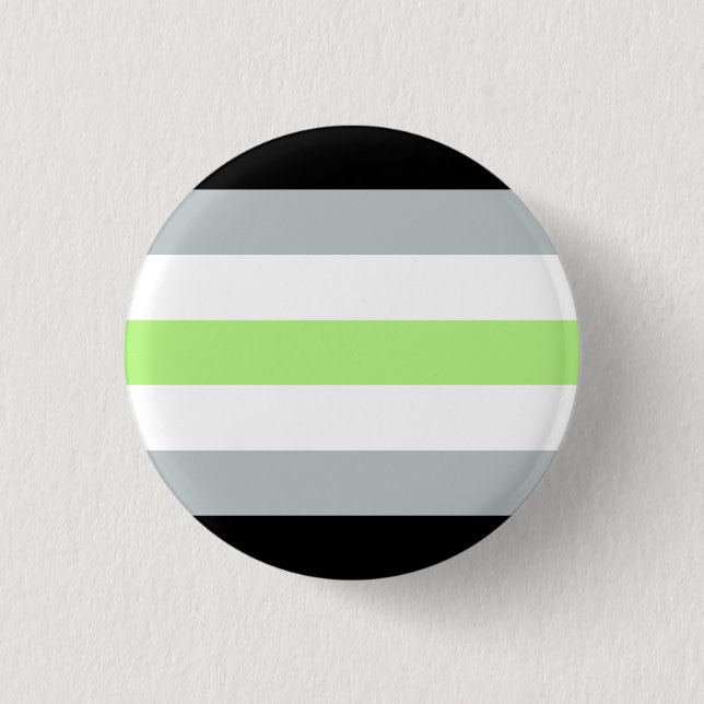 Badge Rond 2,50 Cm Bouton de fierté d'Agender (Devant)